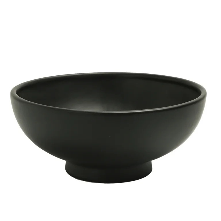 Better Homes & Garden Matte Black Round Ceramic 9.25" Decorative Bowl - Walmart.com | Walmart (US)