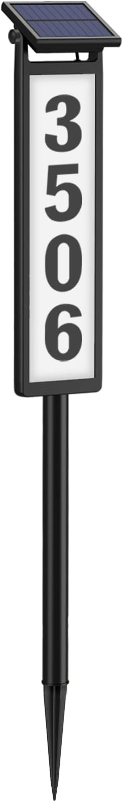 Solar Illuminated LED Lighted Address Sign, House Numbers for Outside Yard Home, Numbers Plaque O... | Amazon (US)