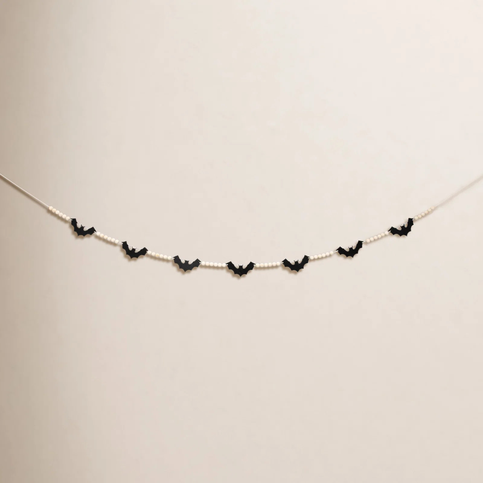 Halloween Decorations Indoor/Outdoor, Wood Halloween Felt Bats Bead Garland Banner For Halloween Decor, Farmhouse Halloween Decorations For Fireplace | Wayfair North America