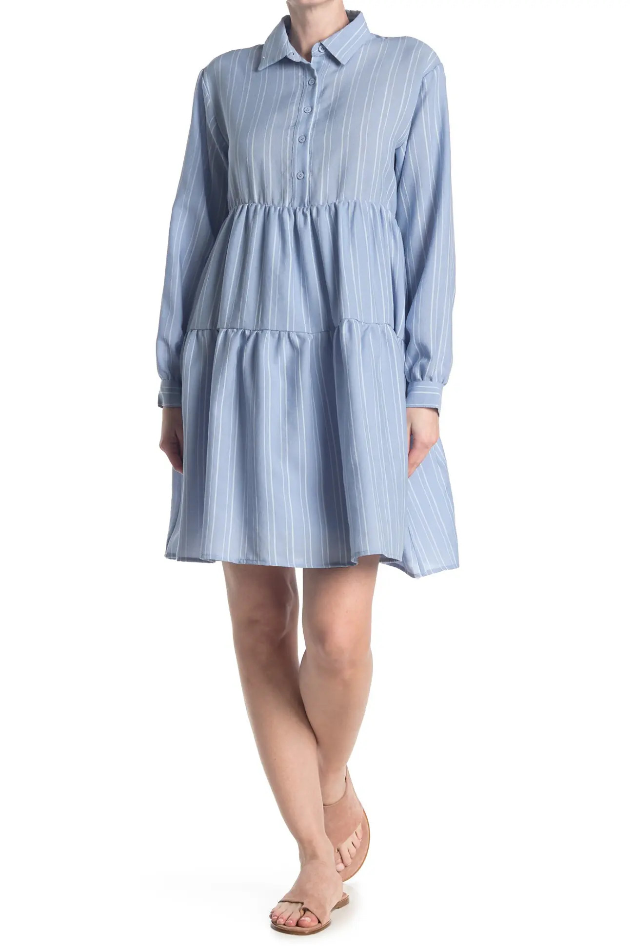 MELLODAY | Long Sleeve Babydoll Dress | Nordstrom Rack | Nordstrom Rack