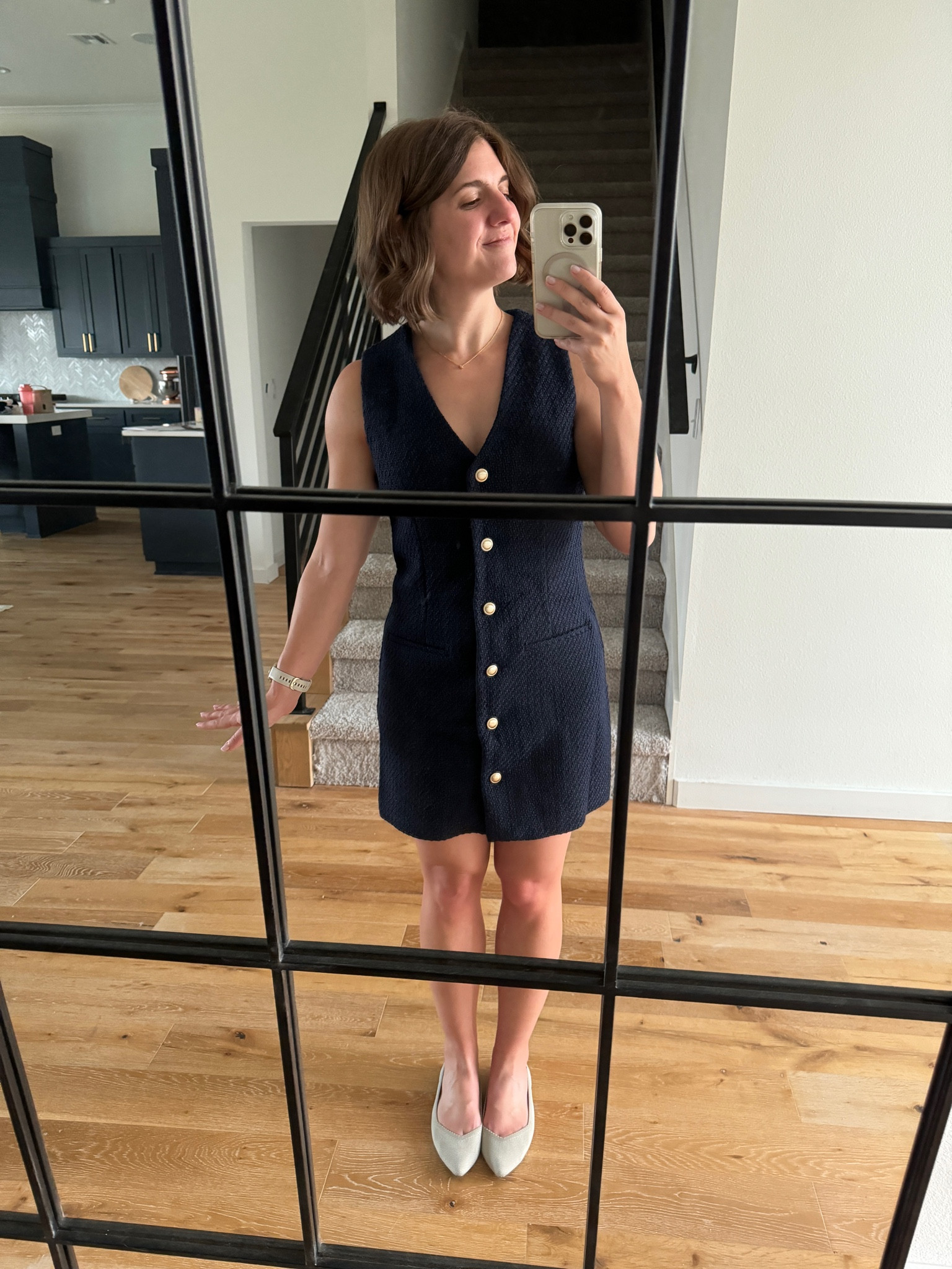 Navy Tweed Dress

Im in a size small, regular length

#LTKStyleTip #LTKFindsUnder100