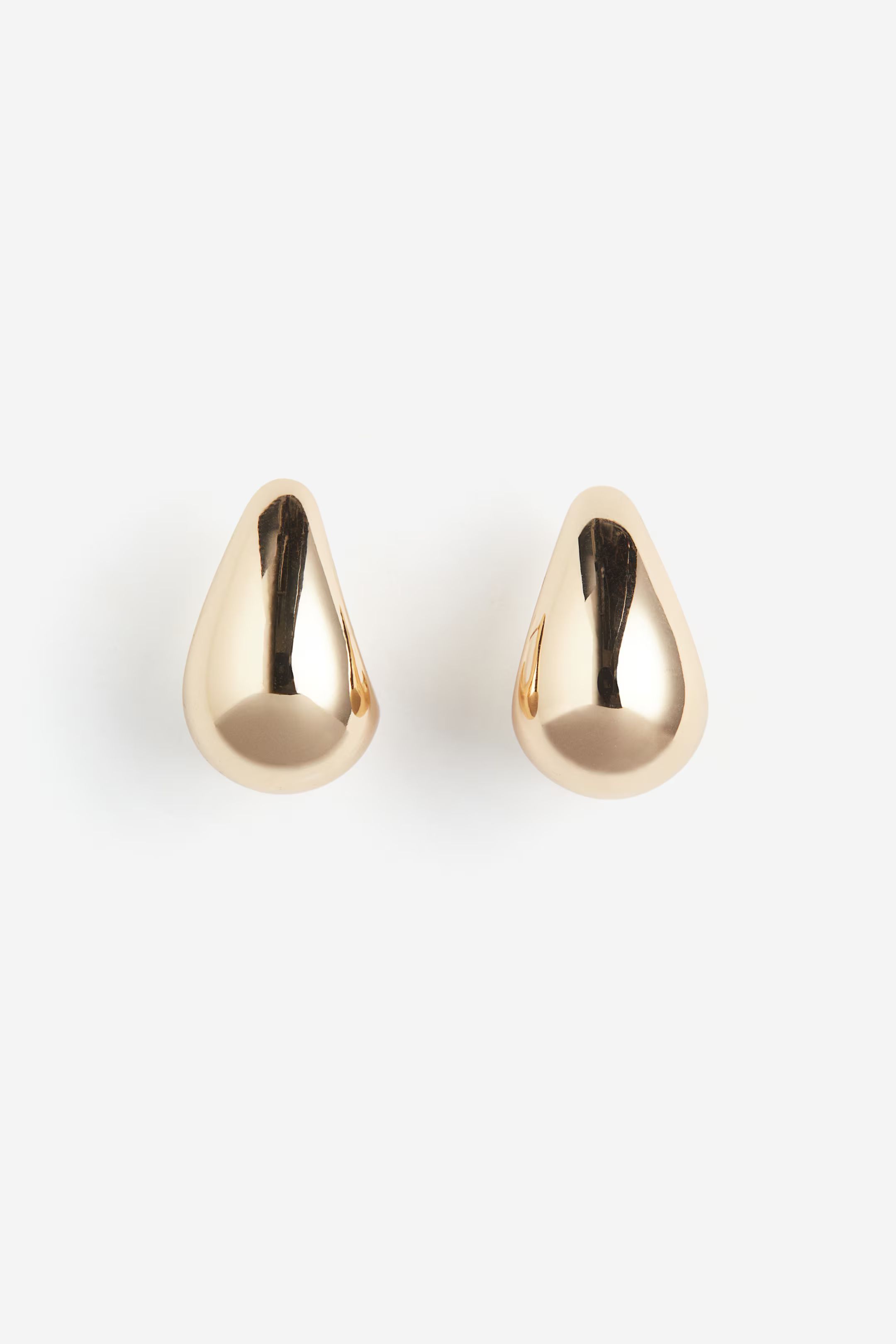 Chunky dome earrings - Gold-coloured - Ladies | H&M GB | H&M (UK, MY, IN, SG, PH, TW, HK)