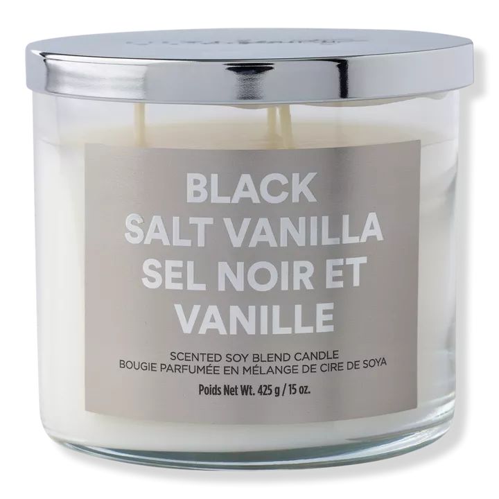 Black Salt Vanilla Scented Soy Blend Candle | Ulta