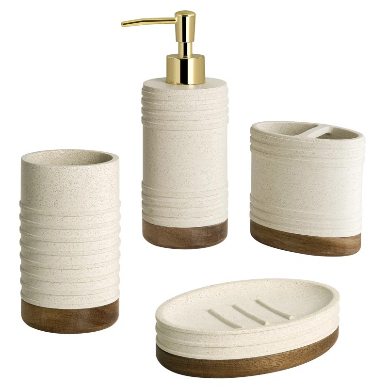 Corrigan Studio® Hovey 4 Piece Bathroom Accessory Set & Reviews | Wayfair | Wayfair North America