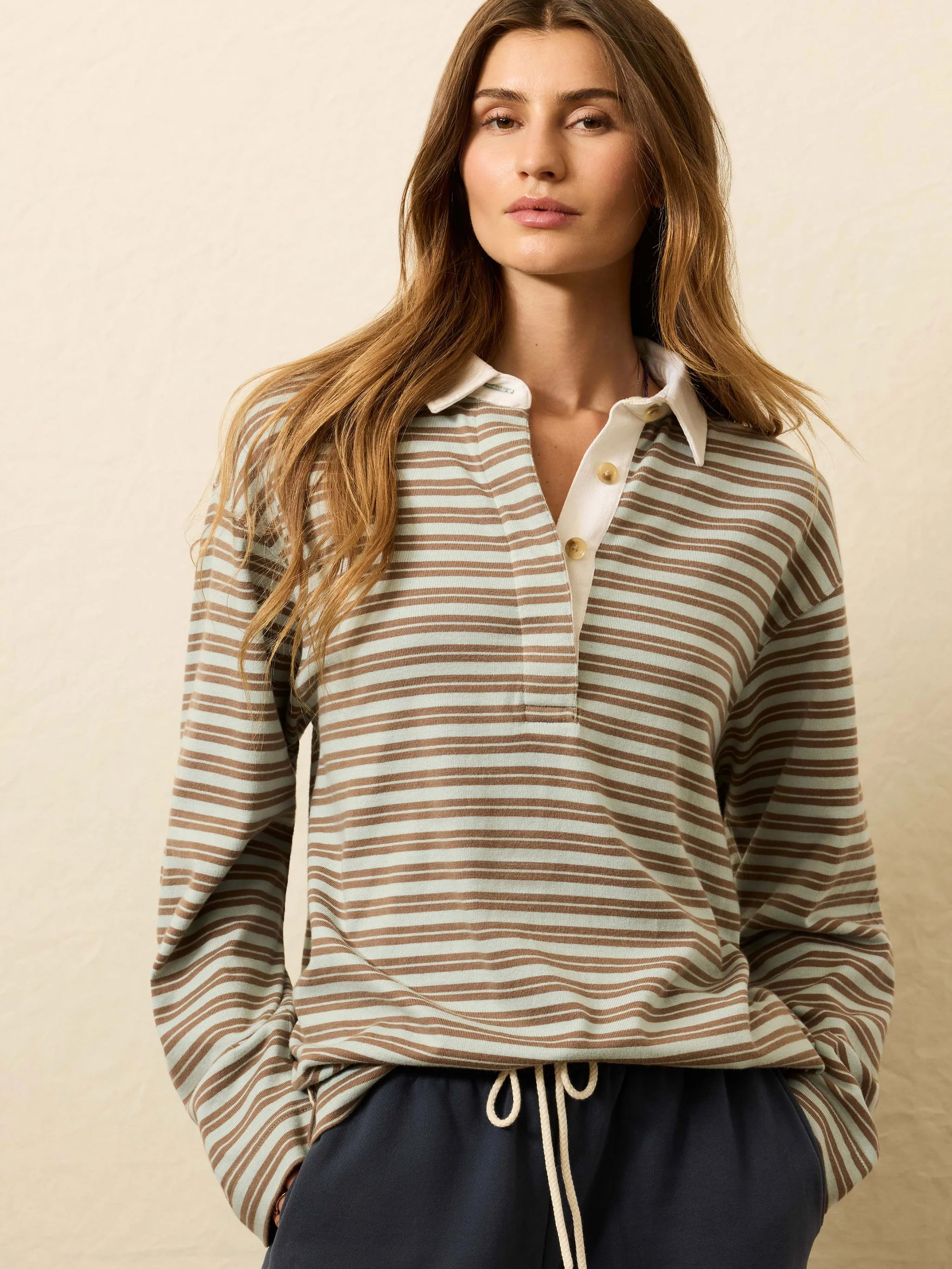 Hometown Rugby - Lakeshore Bay Stripe | Faherty