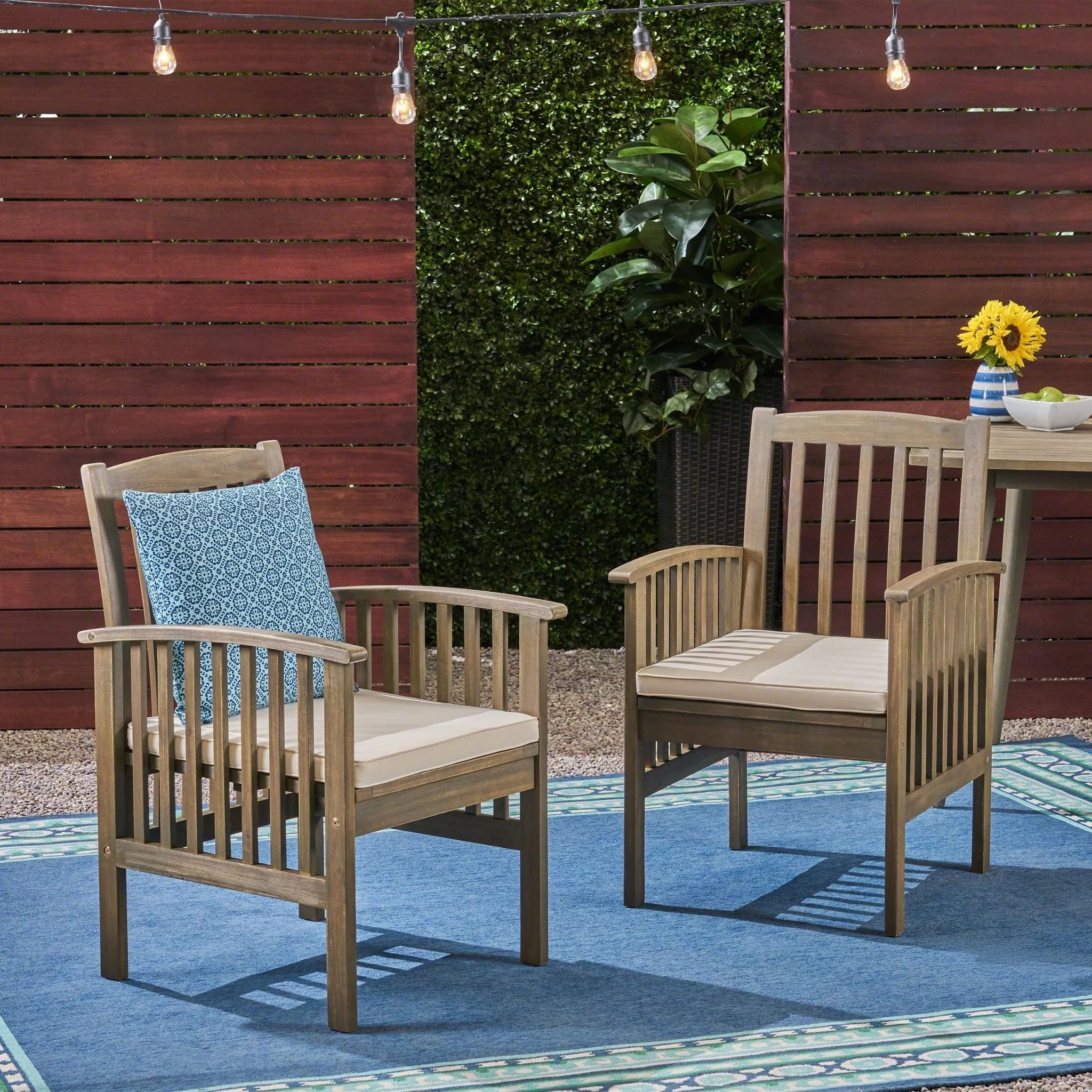 Evoke Dining Chair with Slat Design and Square Arm | Pier 1