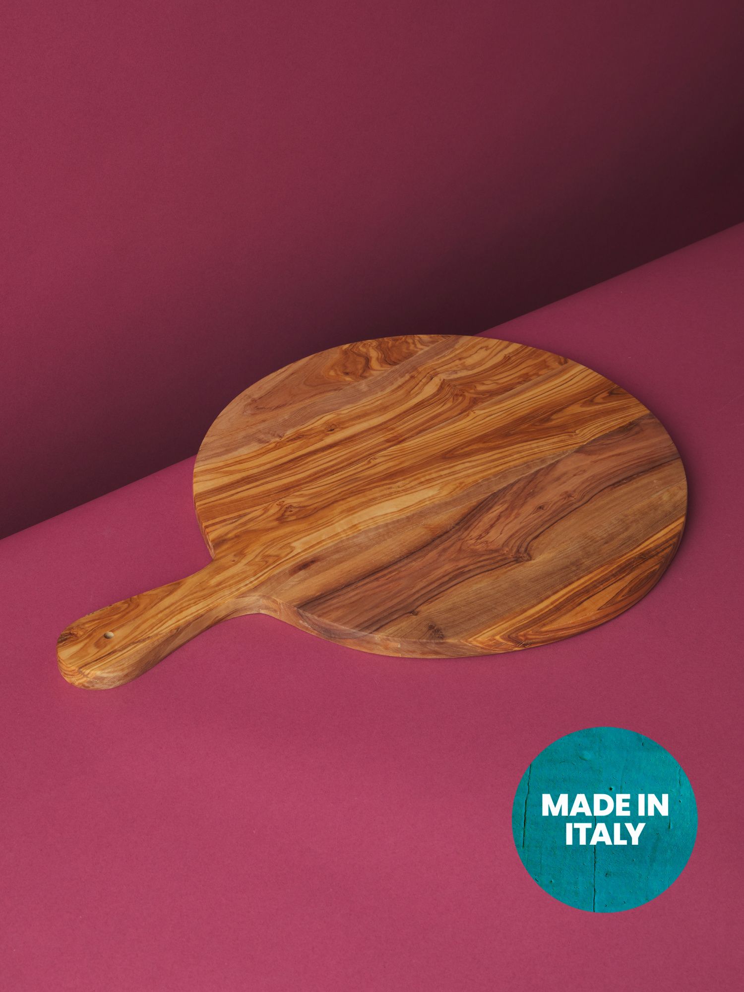 Made In Italy Olive Wood Round Cutting Board With Handle | Gifts For The Host | HomeGoods | HomeGoods