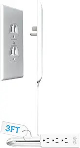 Sleek Socket Original & Patented Flat Ultra-Thin Outlet Concealer with Extension Cord Kit, Multi ... | Amazon (US)