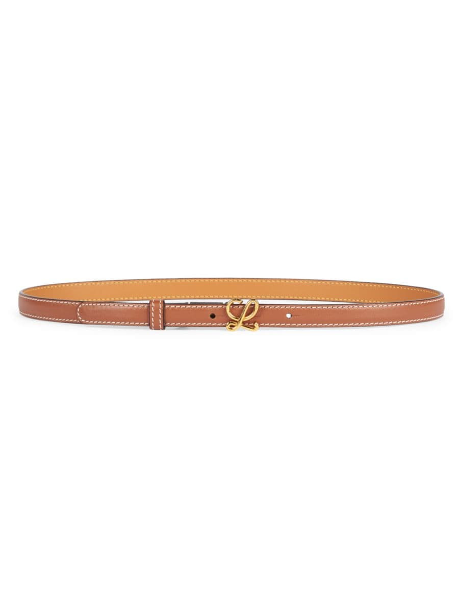 L Buckle Leather Belt | Saks Fifth Avenue