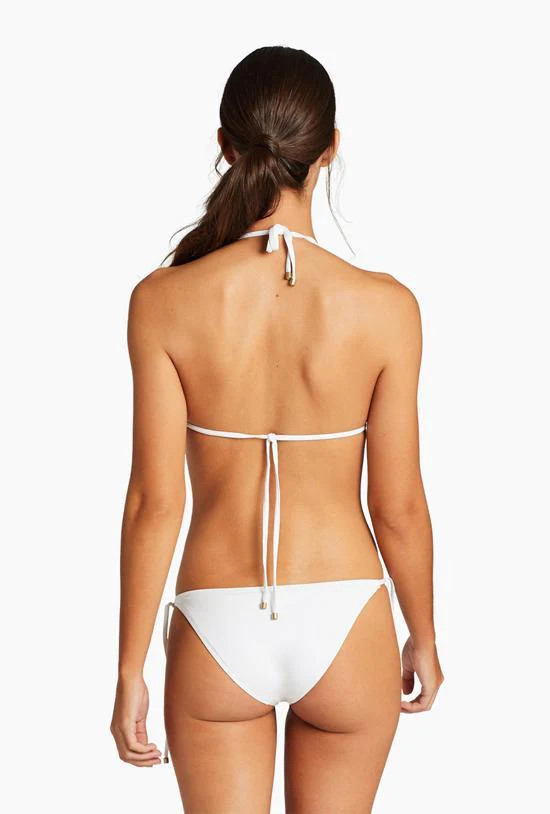 Elle Adjustable Tie Side Bottom - White EcoLux | Vitamin A Swim