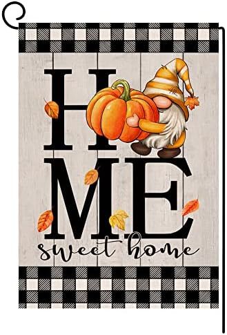 Fall Pumpkin Garden Flag 12x18 Vertical Double Sided Buffalo Autumn Home Sweet Home Gnome Thanksg... | Amazon (US)