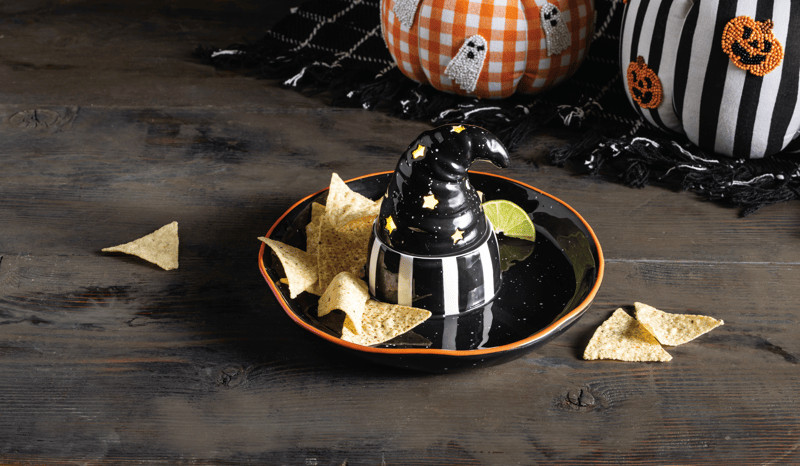 Led Witch Hat Chip And Dip | Mud Pie