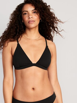 Pucker Triangle Bikini Swim Top for Women | Old Navy (US)
