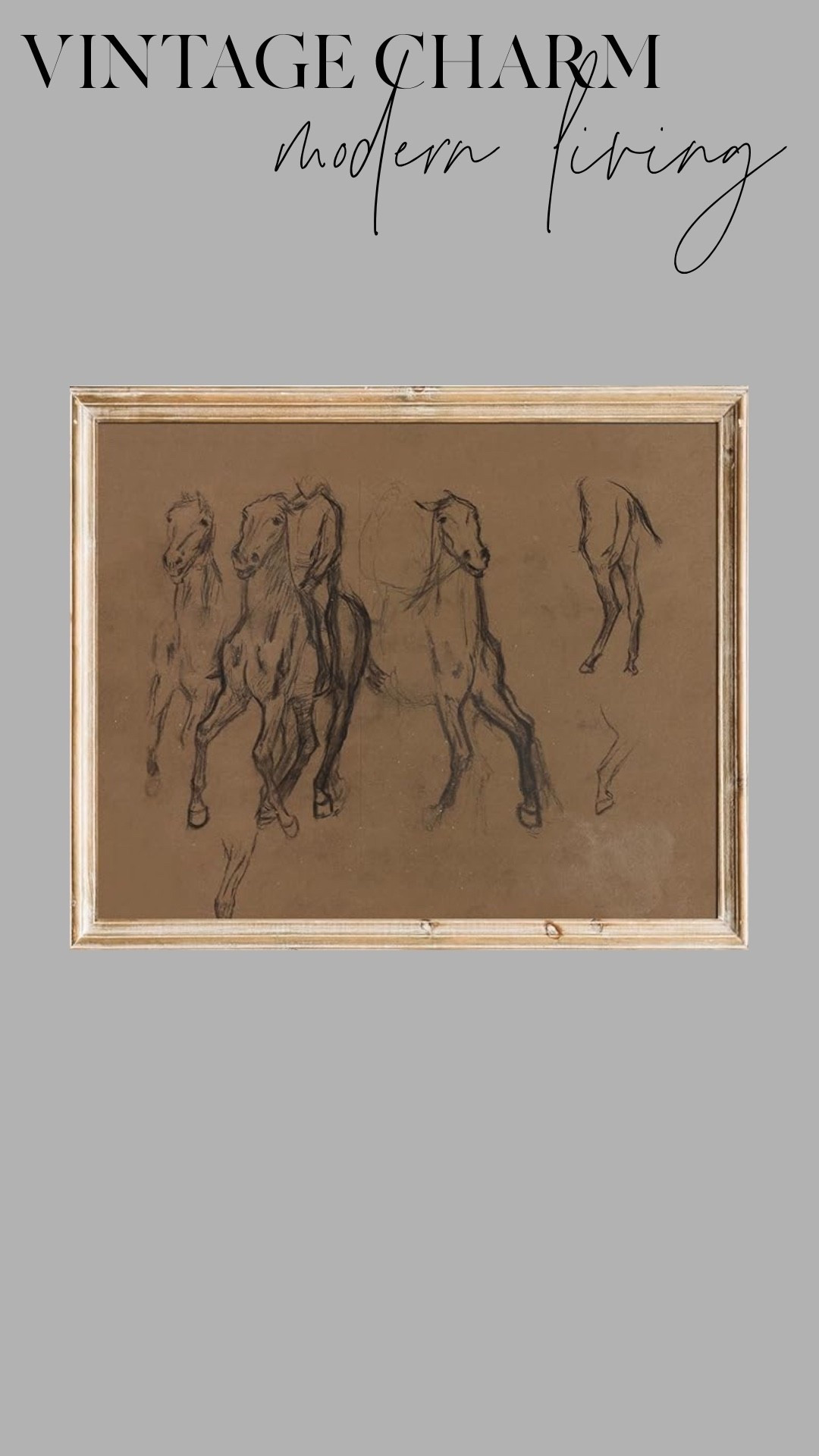 This equestrian sketch feels like something you’d find tucked away in a European antique market. The warm tones, the movement, the aged frame — it adds instant character without overwhelming a space.

I love mixing pieces like this into a modern room to keep it from feeling flat or overly styled. It’s that vintage charm layered into modern living.

#LTKHome #LTKSaleAlert