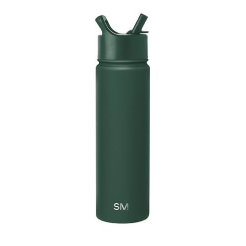 Simple Modern Trinkflasche mit Strohhalm | Wasserflasche Edelstahl Isolierte für den Sport Fitnessstudio | Summit | 650ml | Forest | Amazon (DE)