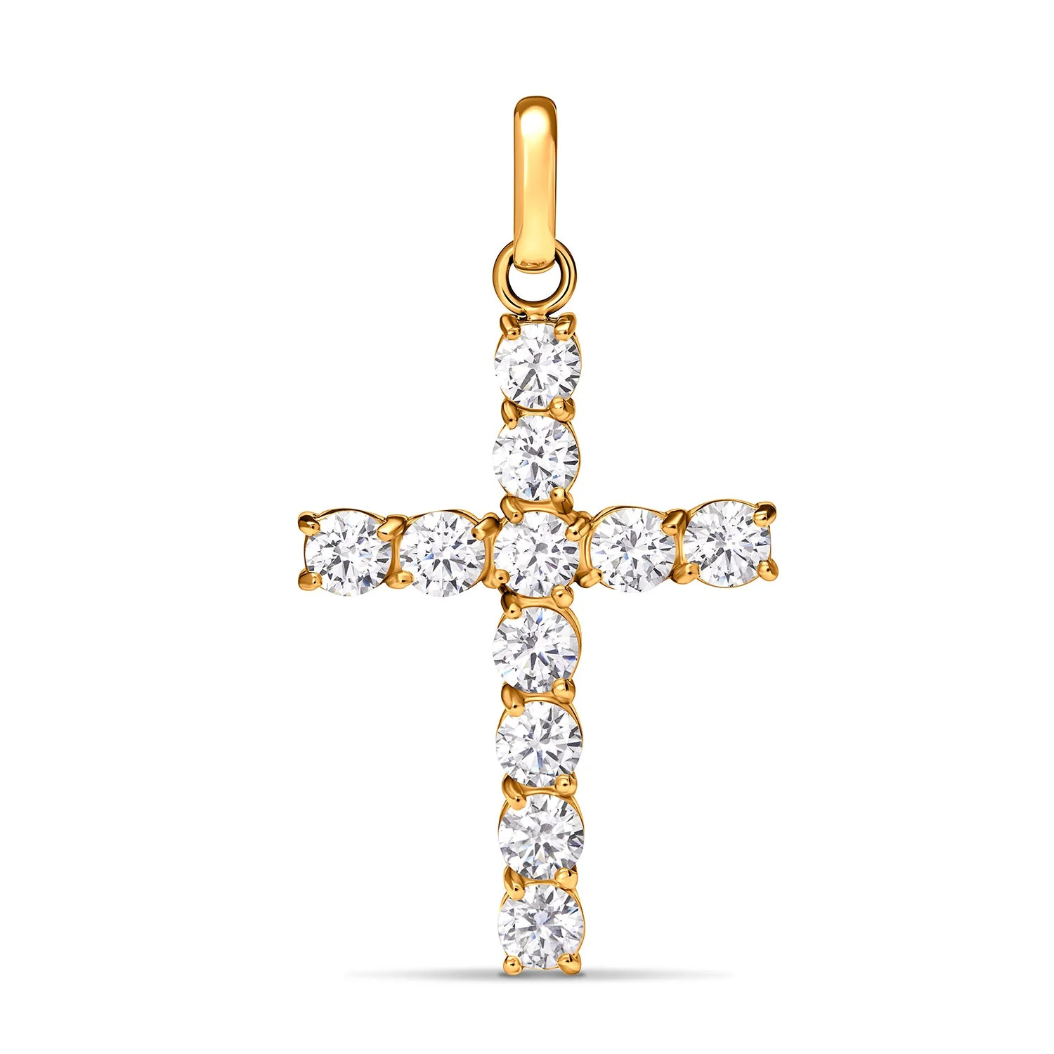 La Croix Crystal Cross Pendant (Gold) | Abbott Lyon