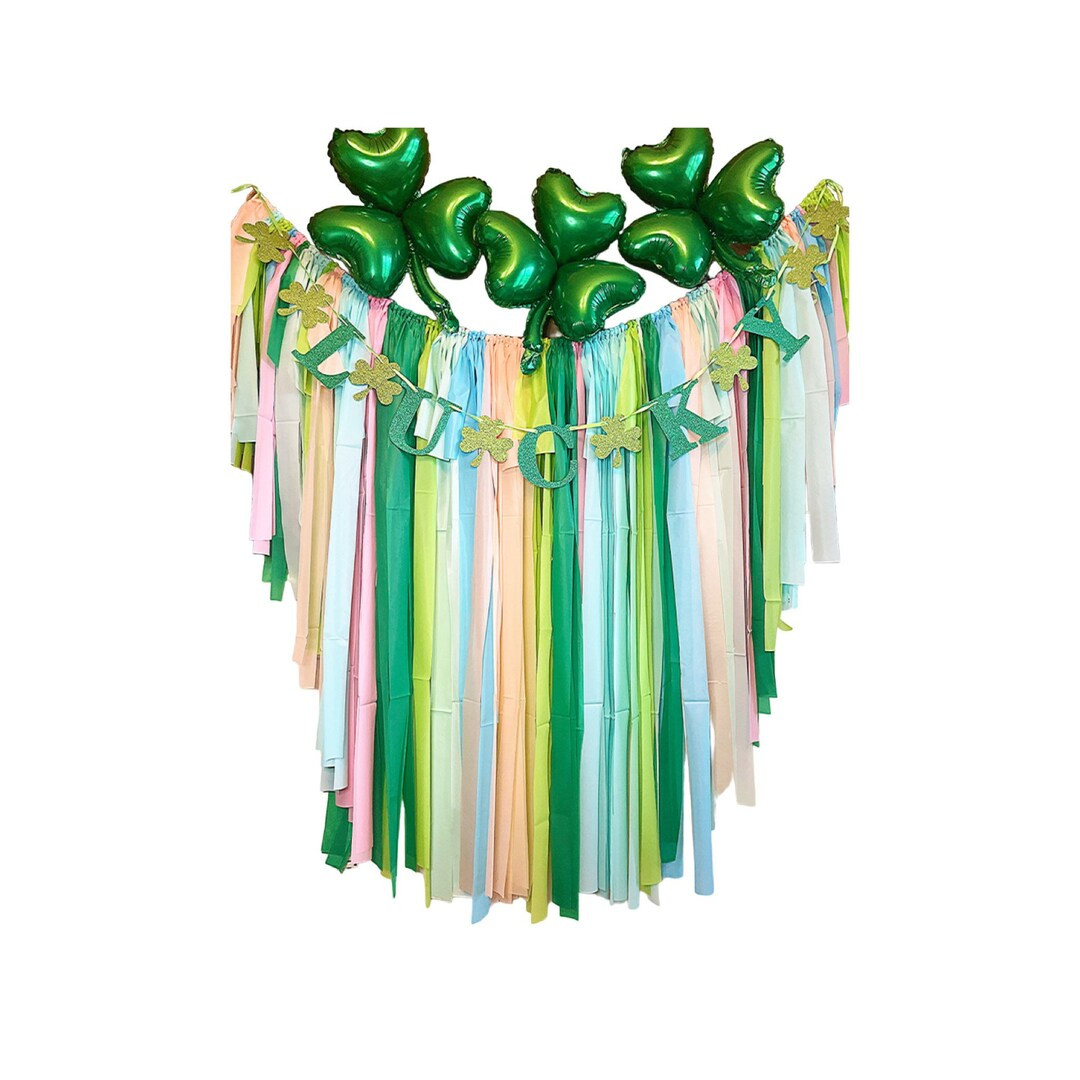 St Patrick’s Day Fringe, St Patty’s Day, Fringe Backdrop, Streamers, Flagtape, Lucky Charms, ... | Etsy (US)