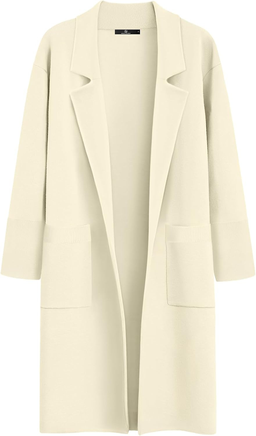 LILLUSORY Women's Long Cardigan Sweaters Fall Oversized Jacket Trench Coats | Amazon (US)