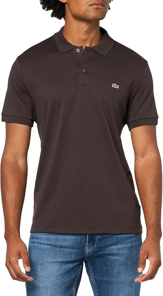 Lacoste Men's Regular Fit Cotton Pima Polo Shirt | Amazon (US)