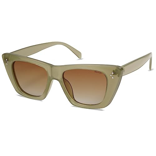 SOJOS Retro Trendy Cat Eye Polarized Sunglasses for Women Cute Stylish UV400 Sunnies SJ2199 | Amazon (US)
