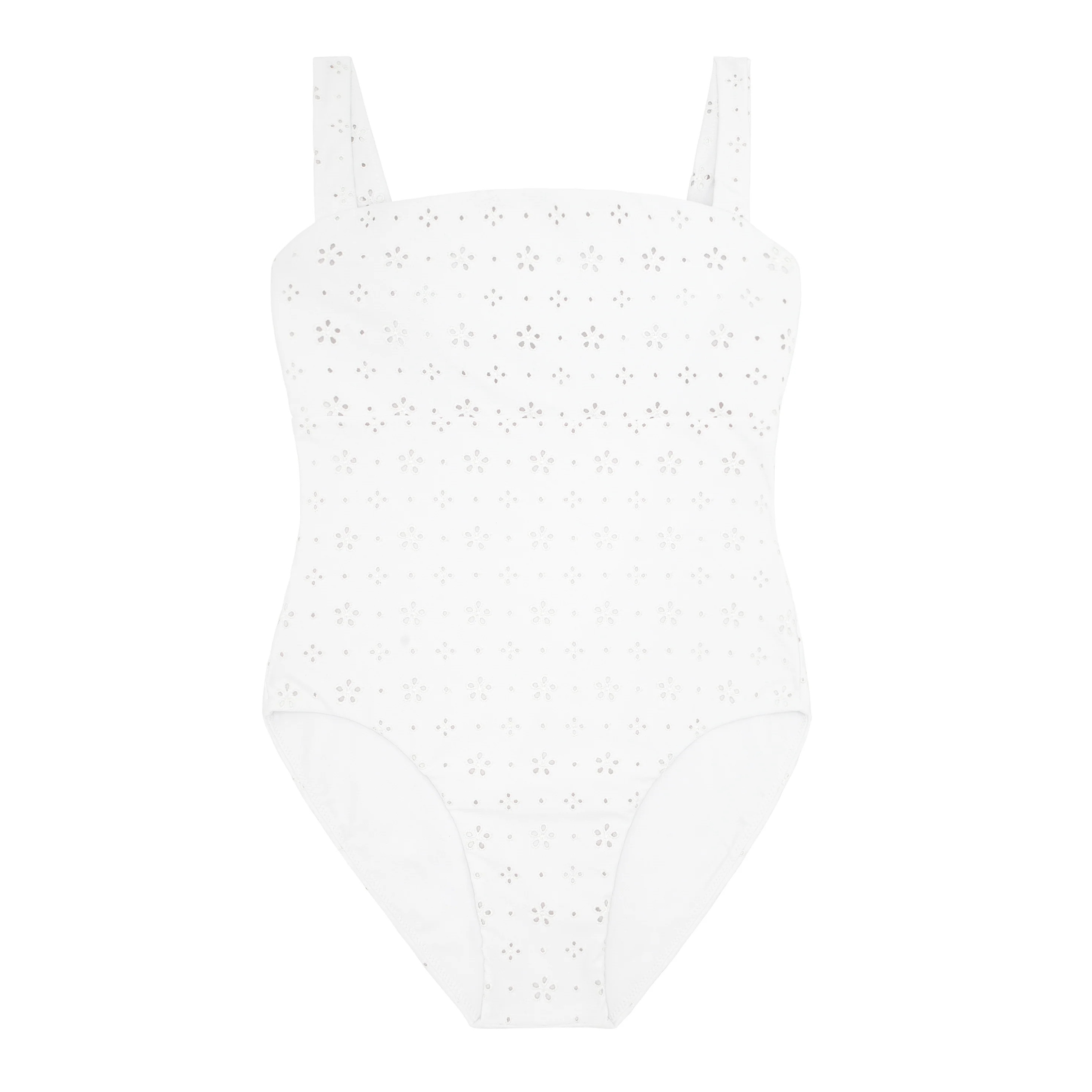 women's white eyelet one piece | minnow