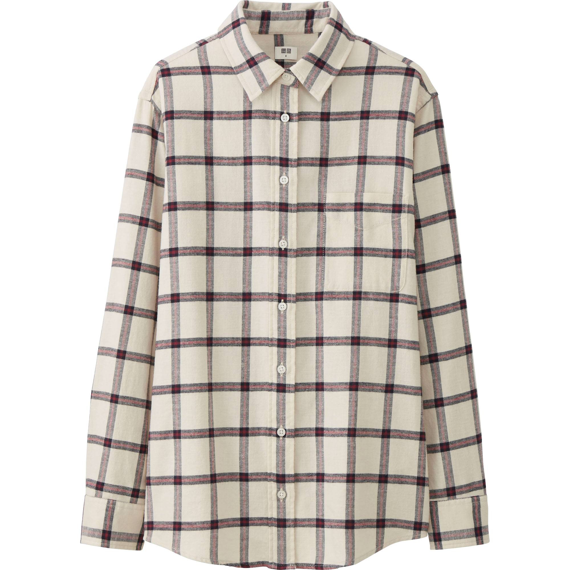 WOMEN FLANNEL CHECK LONG SLEEVE SHIRT | UNIQLO (US)