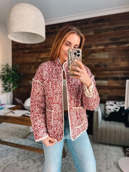 Look for less, amazon cropped jacket, floral jacket, quilted jacket

#LTKfindsunder50 #LTKfindsunder100