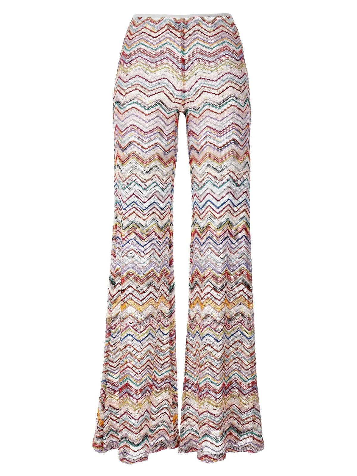 Missoni Zigzag Lurex Knitted Flared Pants | Cettire Global