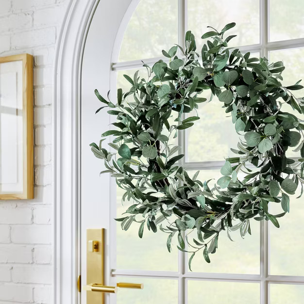 Green Leaf Wreath - Threshold™ designed with Studio McGee | Target