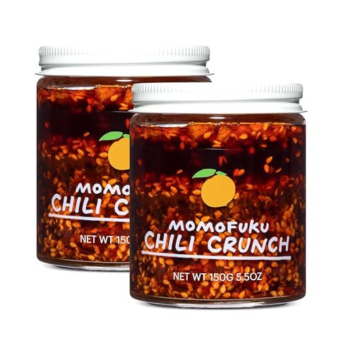 Momofuku Chili Crunch by David Chang, (5.5 Ounces), Chili Oil with Crunchy Garlic and Shallots, Spicy Chili Crisp, 2 Pack | Amazon (US)