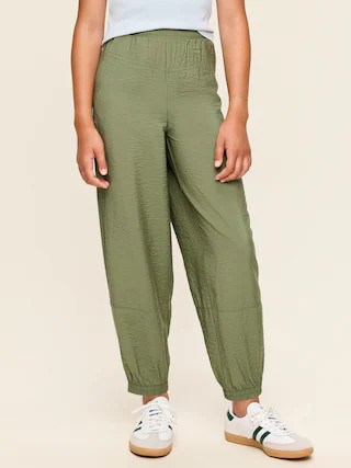 High-Waisted Crinkled Harem Pants for Girls | Old Navy (US)