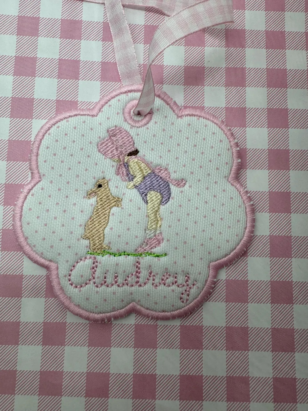 Easter Basket Tag| Monogrammed Bunny Basket Tag | My First Easter, Personalized Easter Basket bow... | Etsy (US)