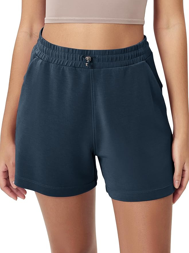 ODODOS Modal Soft Relaxed Shorts for Women Adjustable Shockcord High Waist Casual Shorts with Poc... | Amazon (US)