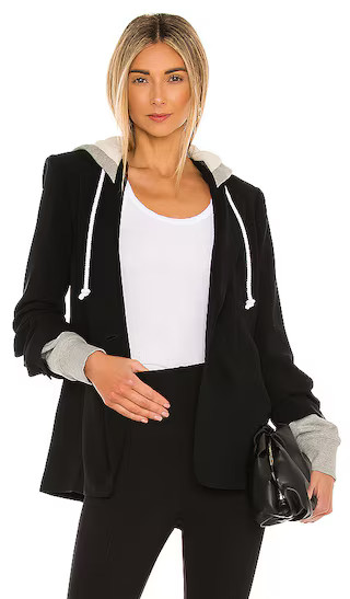 Hooded Khloe Jacket in Black & Heather Grey | Revolve Clothing (Global)