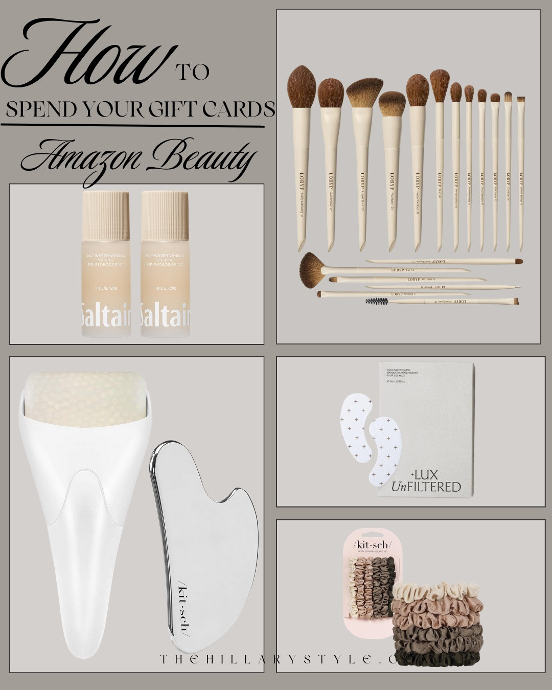 HOW TO SPEND YOUR AMAZON BEAUTY GIFT CARDS! An elevated edit of beauty essentials worth investing in, from luxe Makeup Brushes and Skincare Favorites to everyday Self-Care staples. These are refined, high-performing pieces that elevate your routine and feel special long after the holidays. Thoughtful upgrades you’ll reach for daily.

#Amazon #TheHillaryStyle #AmazonBeauty #BeautyFinds #AmazonStorefront #GiftCardIdeas #EverydayBeauty #SkincareFavorites #ElevatedBeauty #SelfCareEssentials 

 #LTKGiftGuide #LTKselfcare #LTKOver40