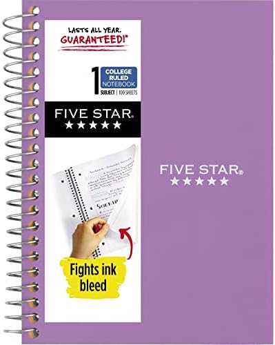 Five Star Personal Spiral Notebook, 1-Subject, College Ruled Paper, 7" x 4-3/8", Small Size, 100 ... | Amazon (US)