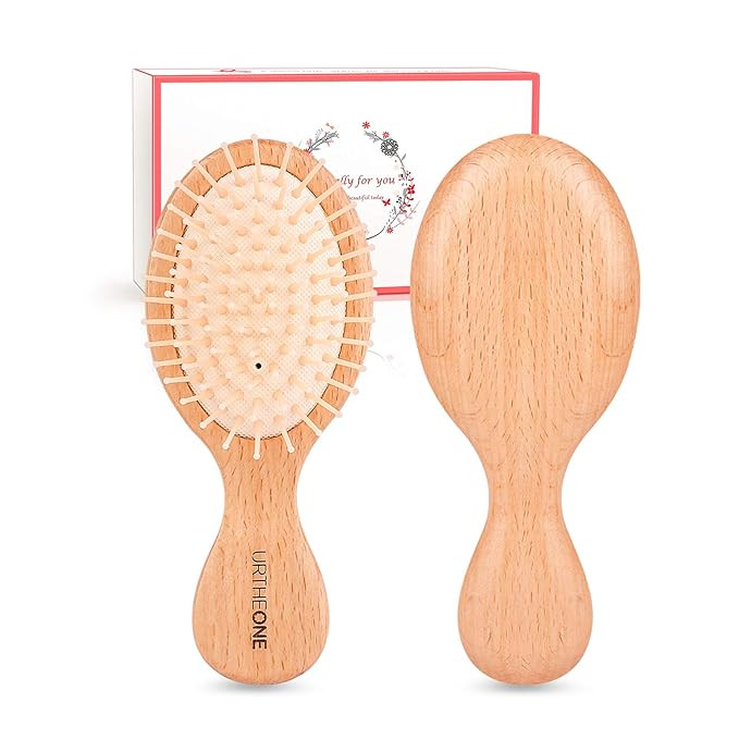 Mini Hair brush,Detangling Brush for Thick Curly Thin Long Short Wet or Dry Hair, Pocket Travel S... | Amazon (US)