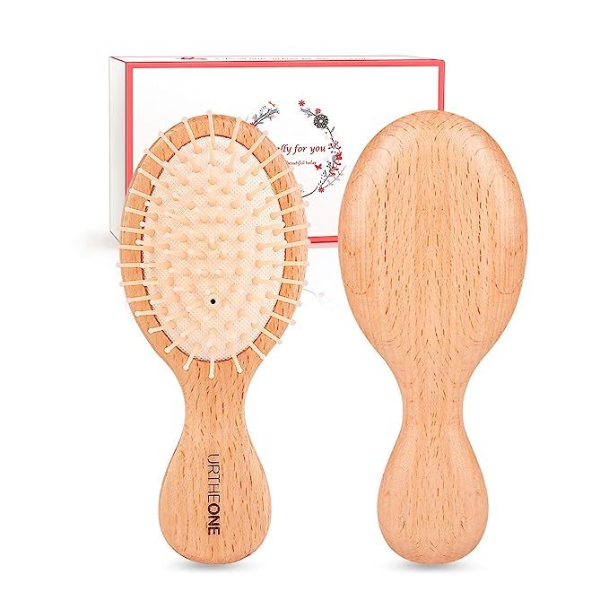 Mini Hair brush,Detangling Brush for Thick Curly Thin Long Short Wet or Dry Hair, Pocket Travel S... | Amazon (US)