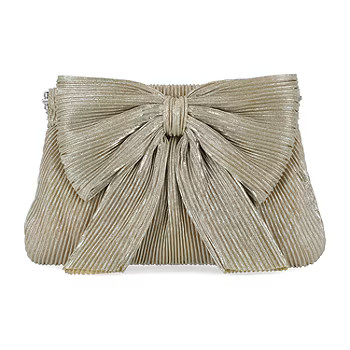 new!Gunne Sax by Jessica McClintock Vivienne Pleated Metallic Evening Bag | JCPenney