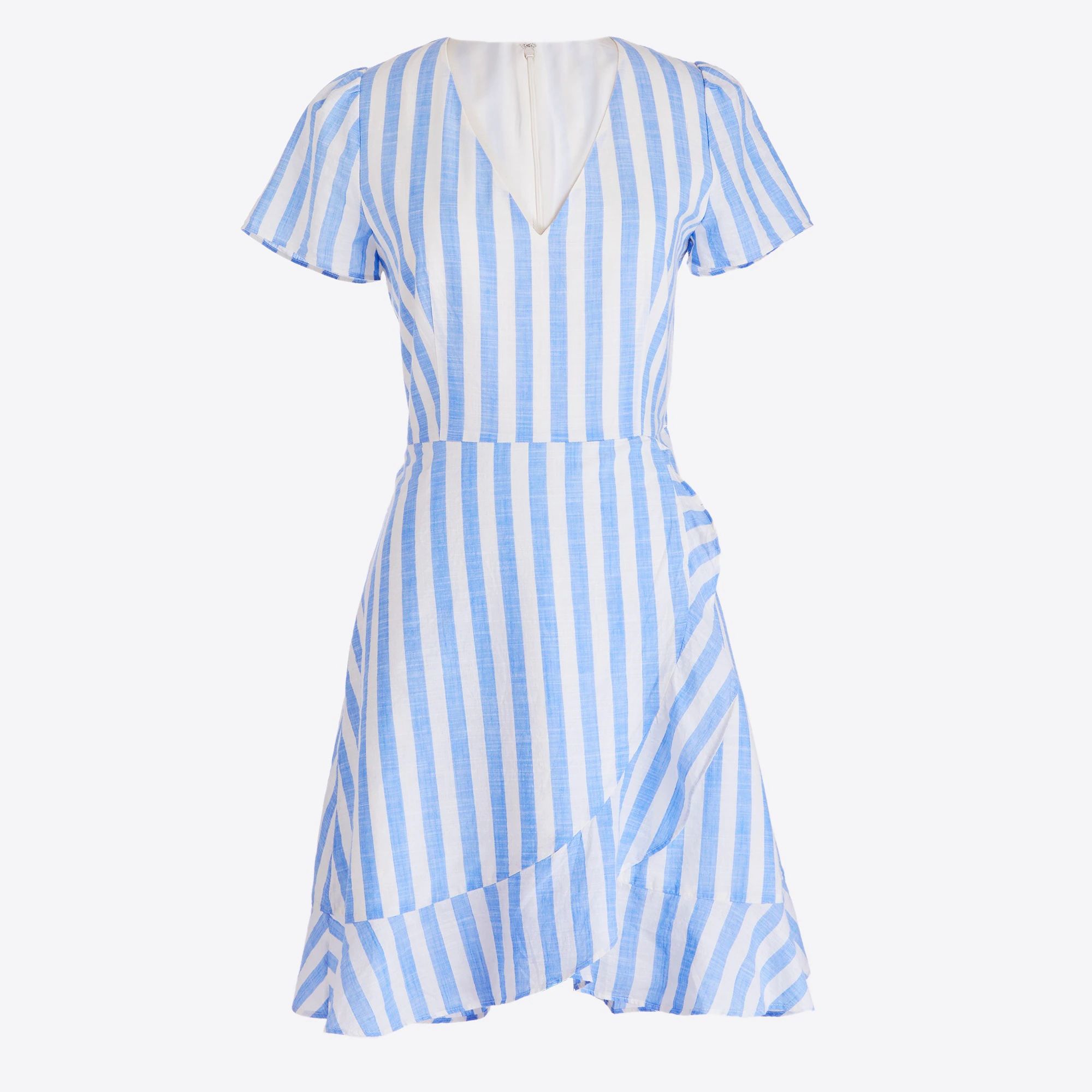 Striped faux-wrap dress | J.Crew Factory