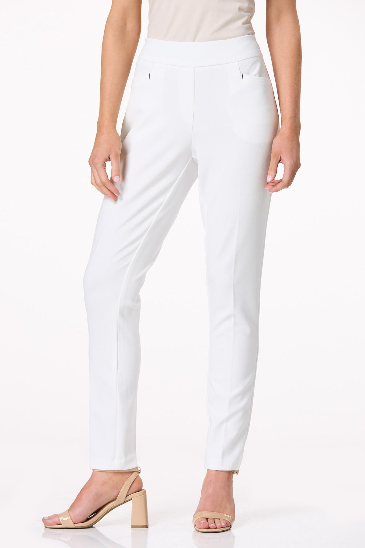 Ivory Slim Ankle Pants | Cato Fashions