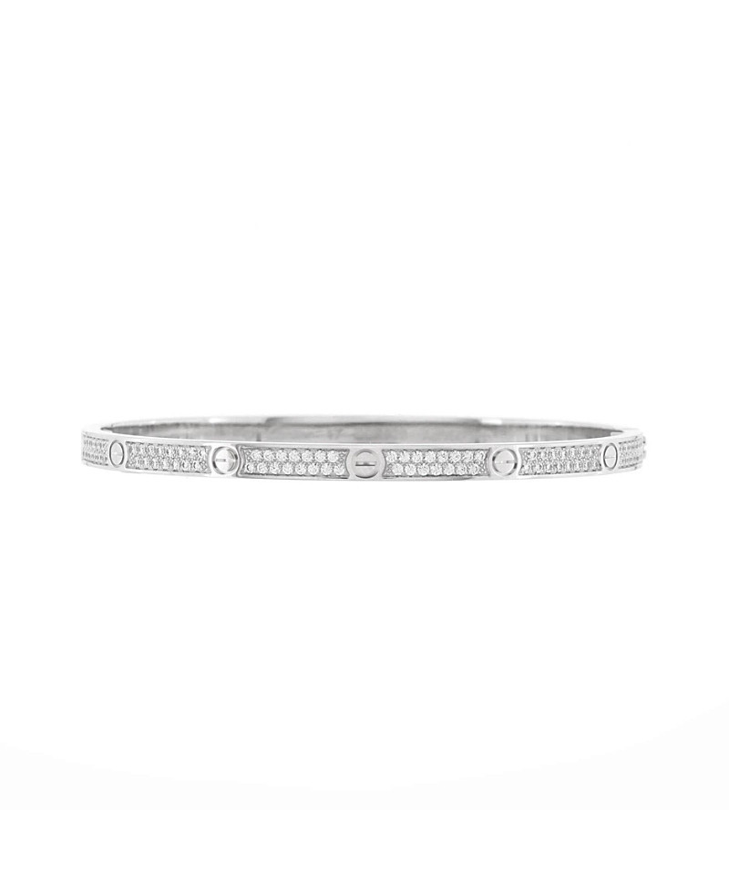 Pre-Owned Cartier Small Love Bracelet 18K White Gold with Pave Diamonds | Bloomingdale's (US)