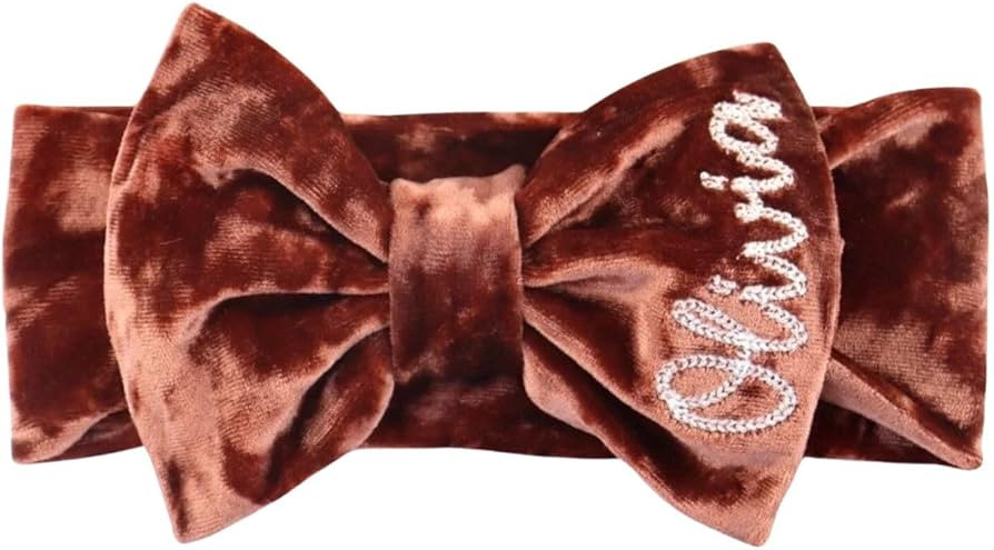Fall Bow Custom Personalized Headband Bow for Newborns, Infants, and Toddlers; Perfect for Gifts,... | Amazon (US)