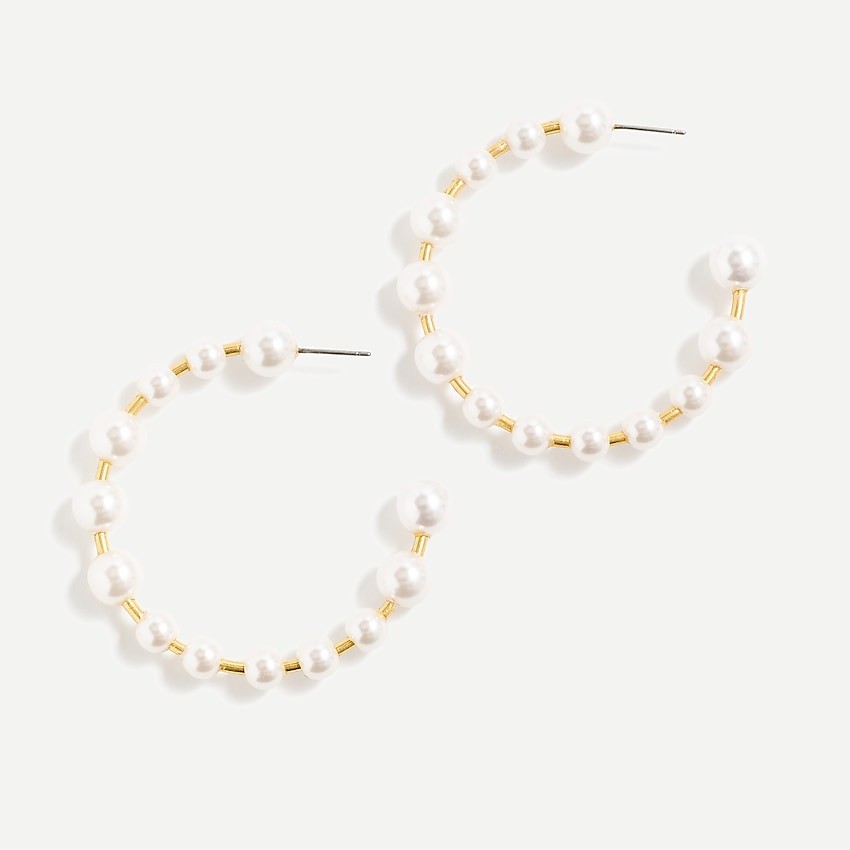 Bead hoop earrings | J. Crew US