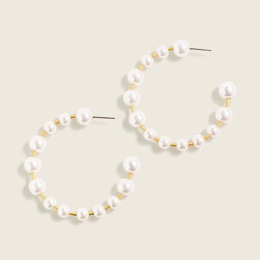 Bead hoop earrings | J.Crew US