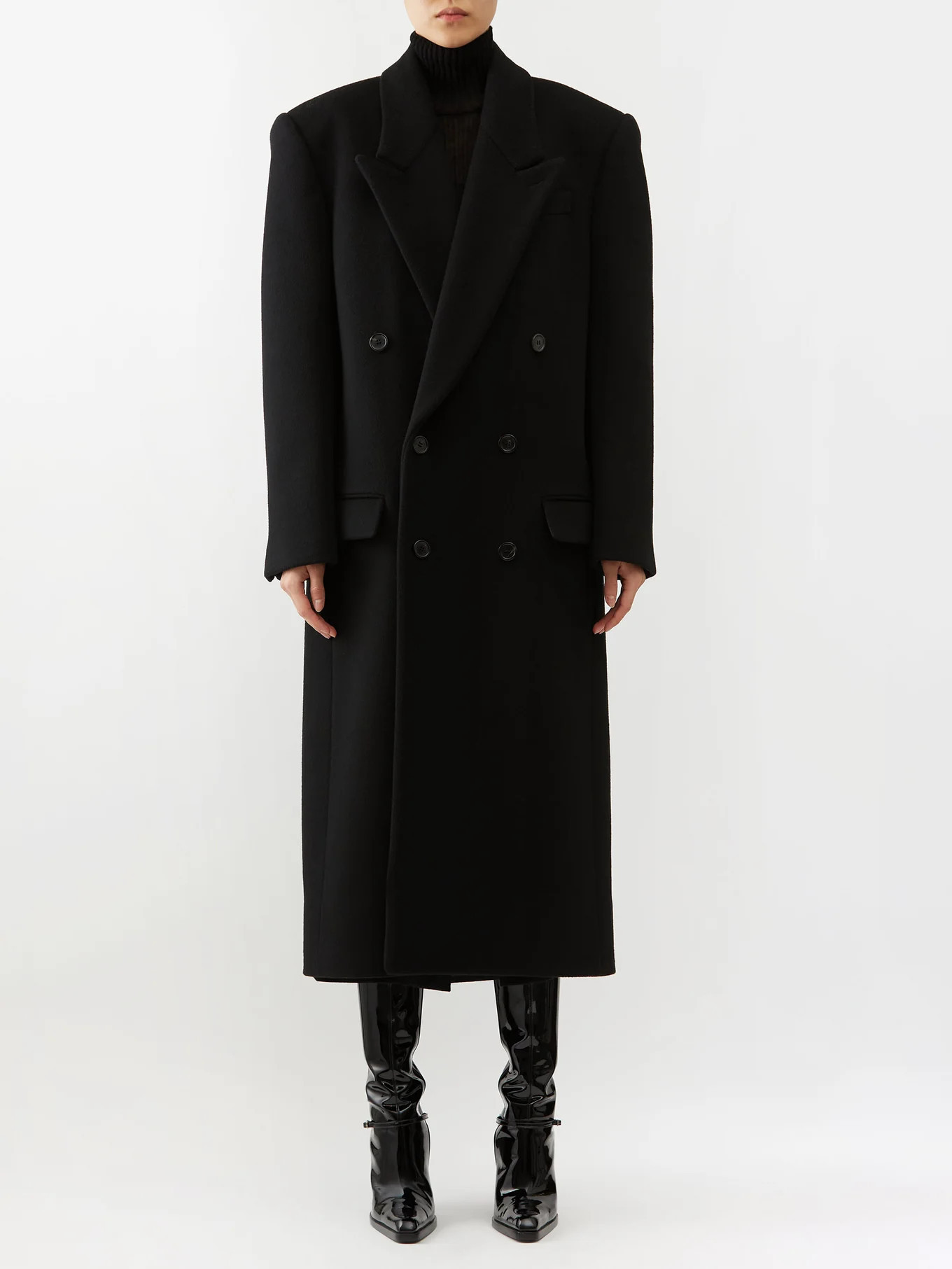 Double-breasted wool-felt coat | Saint Laurent | Matches (UK)
