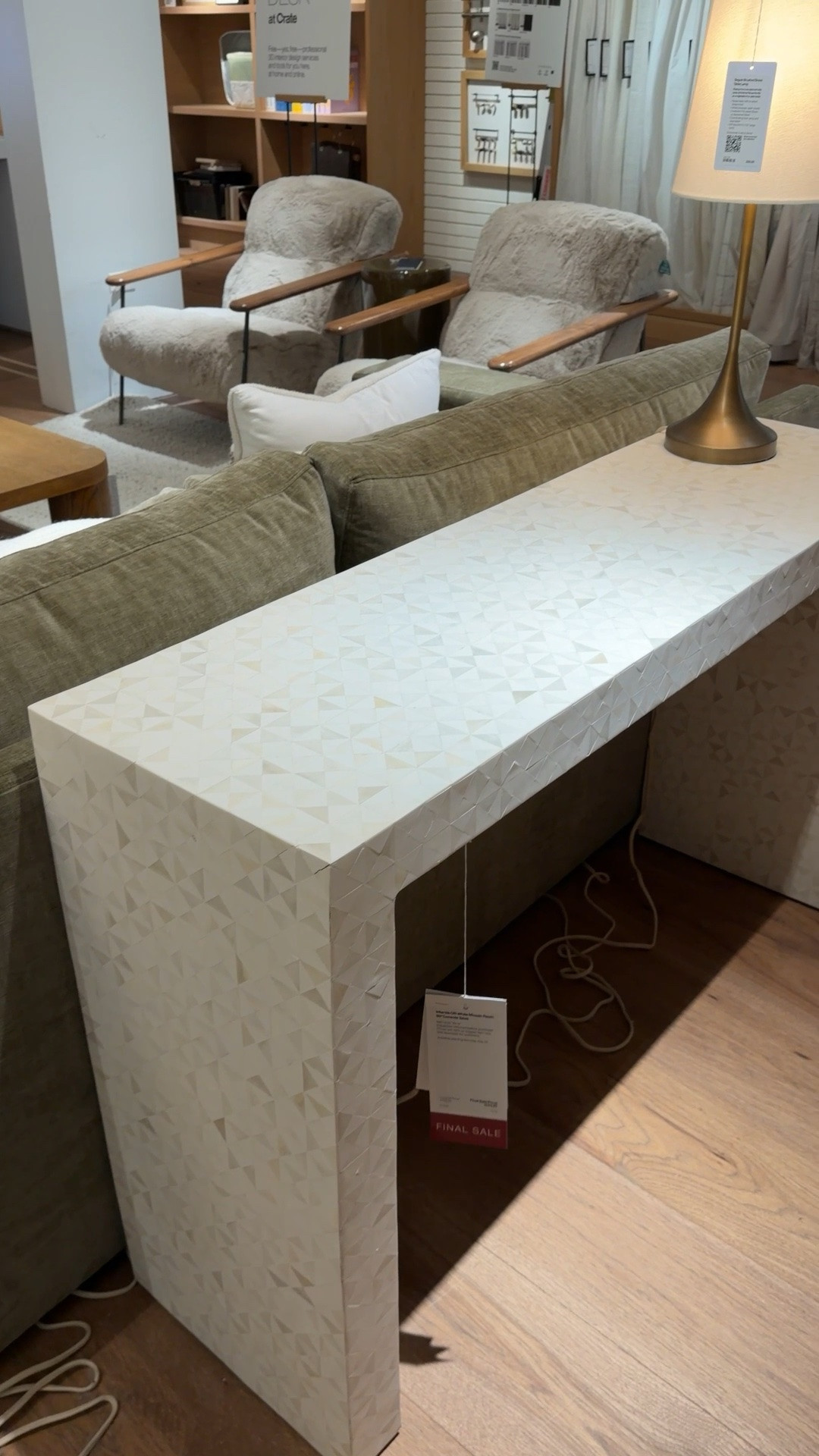 Contemporary chic! 🤍 The Intarsia Console Table from Crate & Barrel stands out with its gorgeous geometric detailing. 😍 The subtle pattern creates beautiful movement and texture, while the soft neutral finish keeps the look sophisticated and easy to style. ✨ A stunning statement piece that feels both modern and timeless. Available in two colors and multiple sizes. Linked it here! ☺️ @Crate & Barrel #homedecor #consoletable #crateandbarrel

#LTKHome #LTKSaleAlert #LTKgrwm
