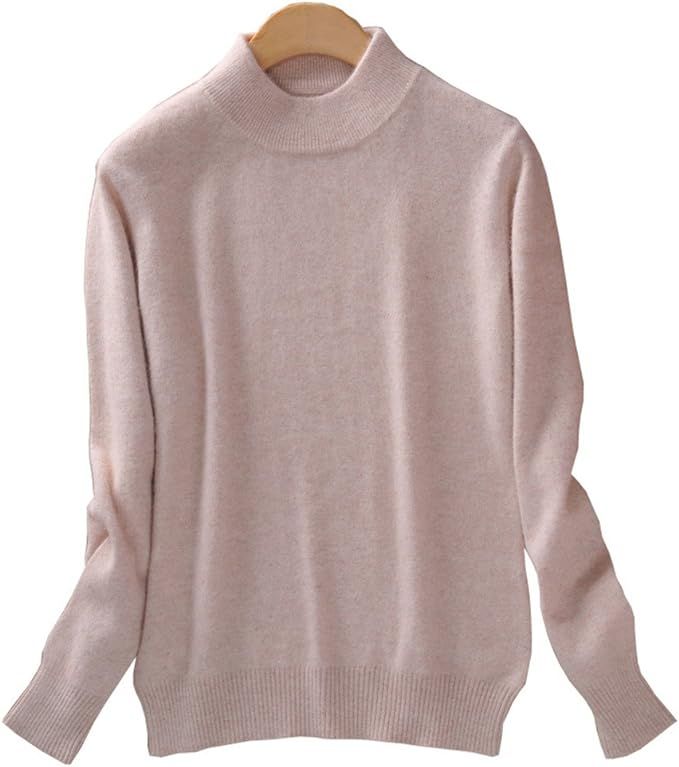Always Pretty Women's Slim Mock Neck Wool Knit Jumper Sweater Tops Pullover | Amazon (US)