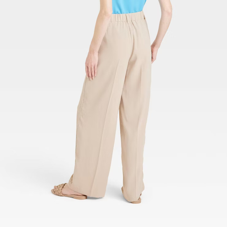 Women's High-Rise Straight Fit Fluid Pants - A New Day™ | Target