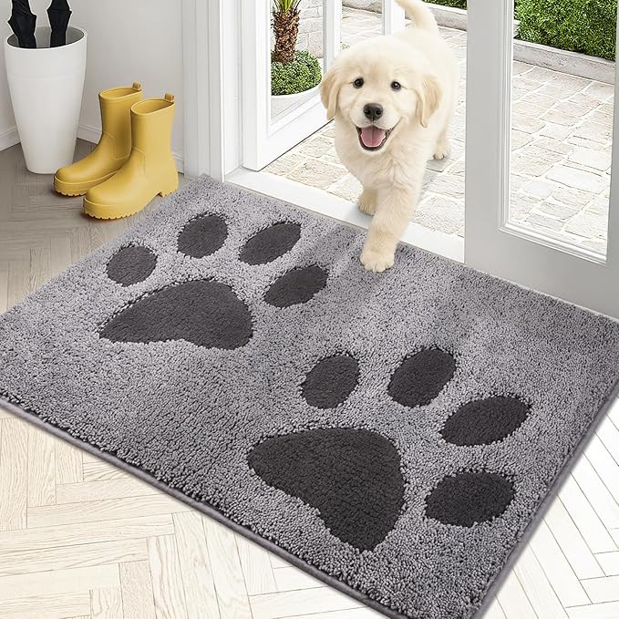 PURRUGS Dirt Trapping Door Mat 20" x 31.5", Non-Skid/Slip Machine Washable Microfiber Entryway Ru... | Amazon (US)